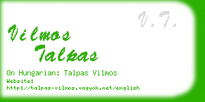 vilmos talpas business card